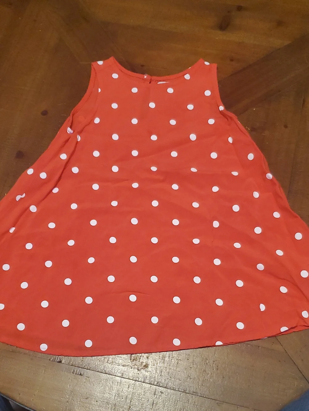 Old Navy Orange Polka Dot A-Line Dress